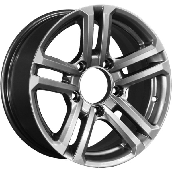 K&K 7x16/5x139,7 ET5 D110,1 Палладика (КС591М) Дарк платинум