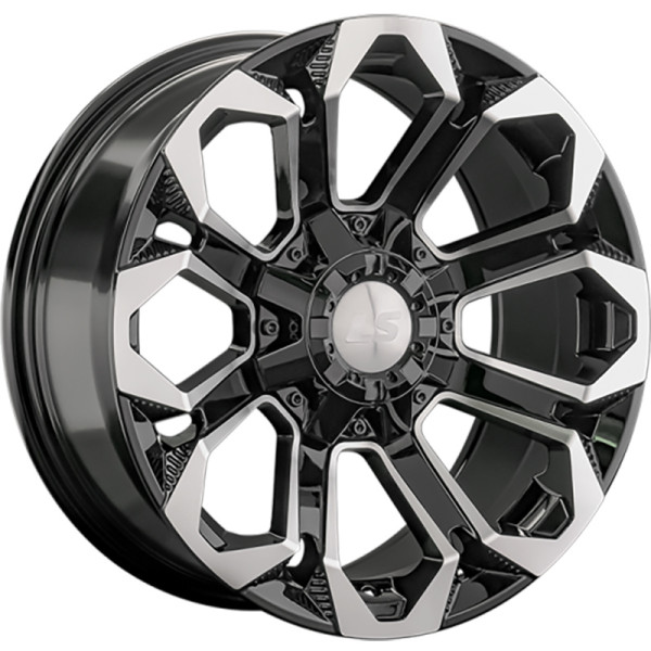 LS 9x17/6x139,7 ET20 D106,1 1366 BKF (конус, Колпак+лого)