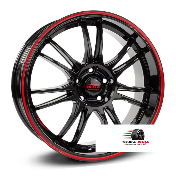 Dotz R19 / 8J PCD 5x112 ЕТ 45 ЦО 70.1 Shift pinstripe red